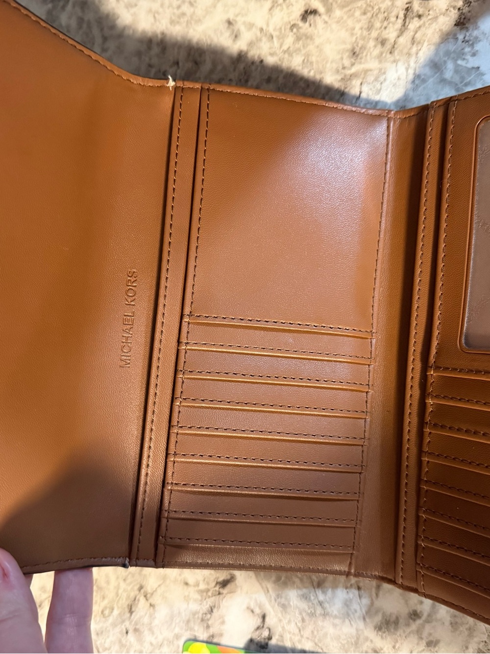 Michael Kors Trifold Leather Wallet and purse